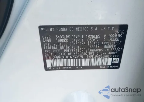 2018 Honda Fit Lx z USA, uszkodzony, nr VIN 3HGGK5H4XJM732875